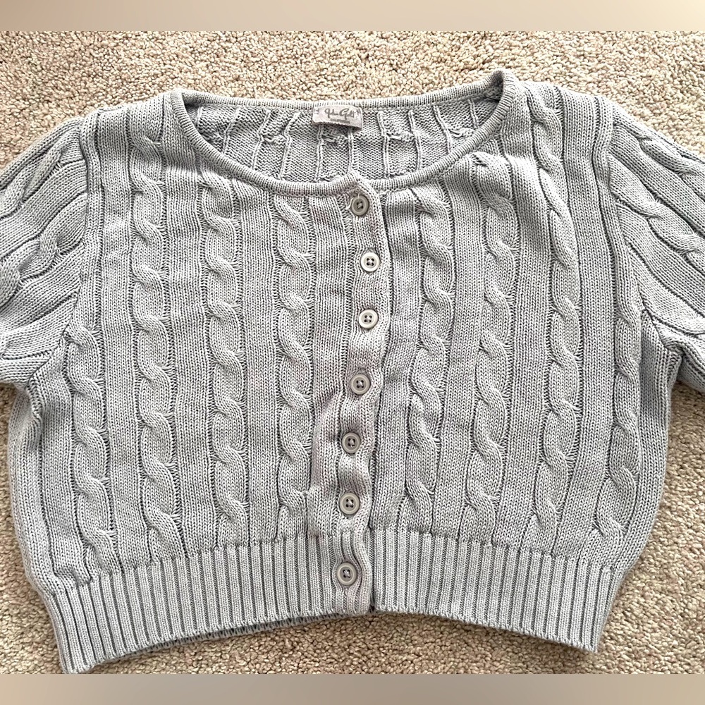 Pacsun Cable Knit Cropped Cardigan Sweater - Picture 2 of 3